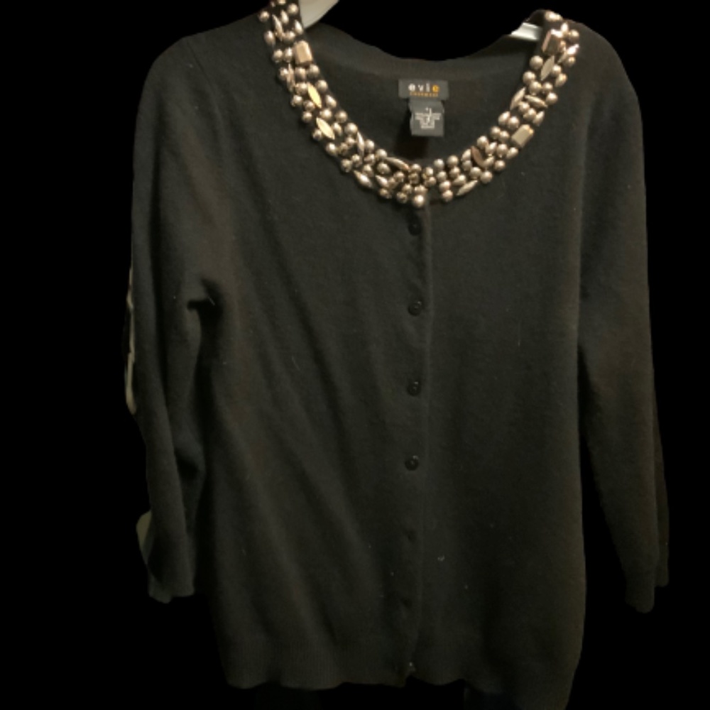 Black cashmere cardigan